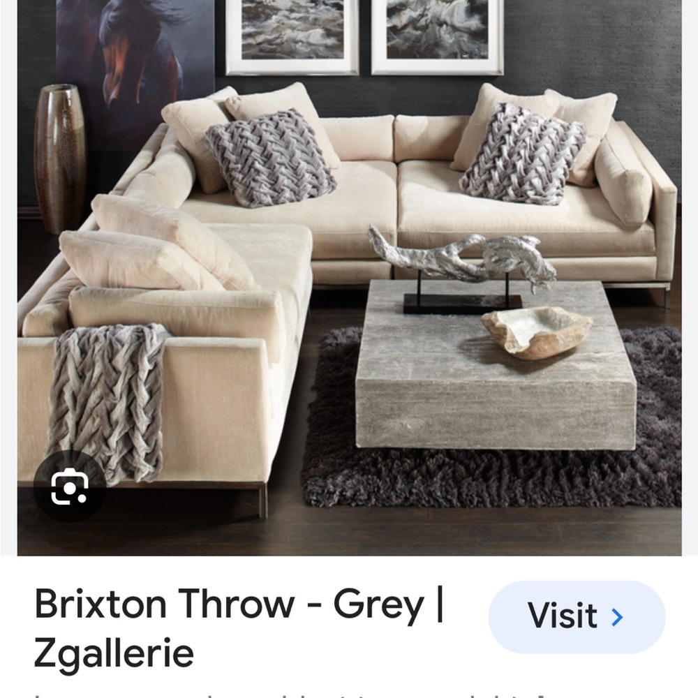 SOLD!!!!!!!3 Gray Z Gallerie Brixton Throw Pillows SOLD